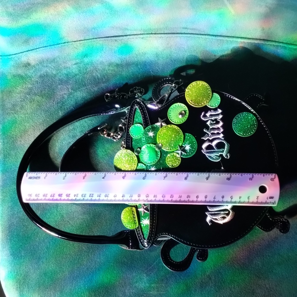 WITCH B!TCH DollsKill Cauldron Witch Witchy Purse Crossbody Bag - Picture 13 of 15
